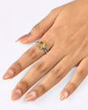 Grace Golden Topaz (Sunahara Pukhraj) Ring in 925 Sterling Silver - Urja Sq