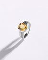 Statement Golden Topaz (Sunahara Pukhraj) Ring in 925 Sterling Silver - Urja