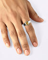 Statement Golden Topaz (Sunahara Pukhraj) Ring in 925 Sterling Silver - Urja