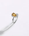 Elegant Golden Topaz (Sunahara Pukhraj) Ring in 925 Sterling Silver - Delta Dr