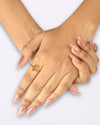Elegant Golden Topaz (Sunahara Pukhraj) Ring in 925 Sterling Silver - Delta Dr
