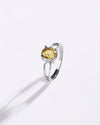 Sleek Golden Topaz (Sunahara Pukhraj) Ring in 925 Sterling Silver - Urja