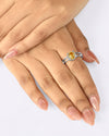 Sleek Golden Topaz (Sunahara Pukhraj) Ring in 925 Sterling Silver - Urja