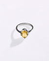 Minimalist Golden Topaz (Sunahara Pukhraj) Ring in 925 Sterling Silver - Astra