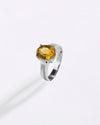 Natural Golden Topaz (Sunahara Pukhraj) Ring in 925 Sterling Silver - Urja