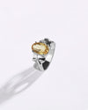Unique Golden Topaz (Sunahara Pukhraj) Ring in 925 Sterling Silver - Urja