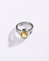 Cherished Golden Topaz (Sunahara Pukhraj) Ring in 925 Sterling Silver - Shakti