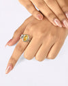 Cherished Golden Topaz (Sunahara Pukhraj) Ring in 925 Sterling Silver - Shakti