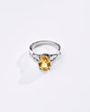 Celestial Golden Topaz (Sunahara Pukhraj) Ring in 925 Sterling Silver - Urja