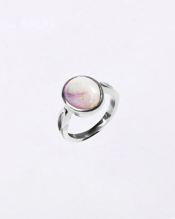 Grace Fire Opal (Doodhiya) Ring in 925 Silver - Shakti