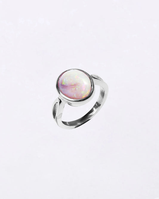 Grace Fire Opal (Doodhiya) Ring in 925 Silver - Shakti