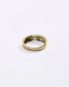 Grooved Diamond Ring in Gold