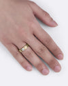 Grooved Diamond Ring in Gold