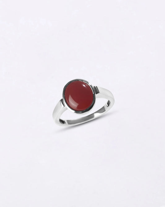 Natural Hakik (Agate) Ring in 925 Sterling Silver - Shakti