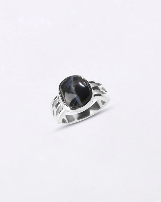 Elite Hakik (Agate) Ring in 925 Sterling Silver - Shakti