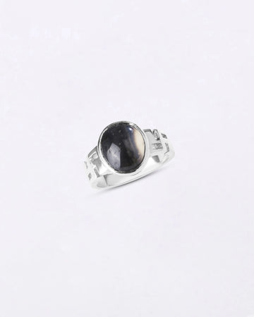 Swastik Hakik (Agate) Ring in 925 Sterling Silver - Shakti