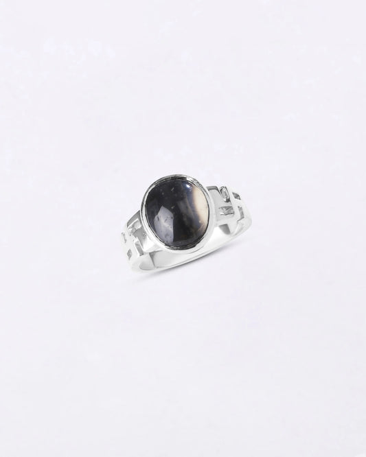 Swastik Hakik (Agate) Ring in 925 Sterling Silver - Shakti