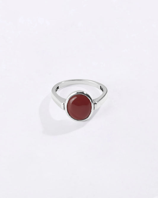 Natural Hakik (Agate) Ring in 925 Sterling Silver - Shakti