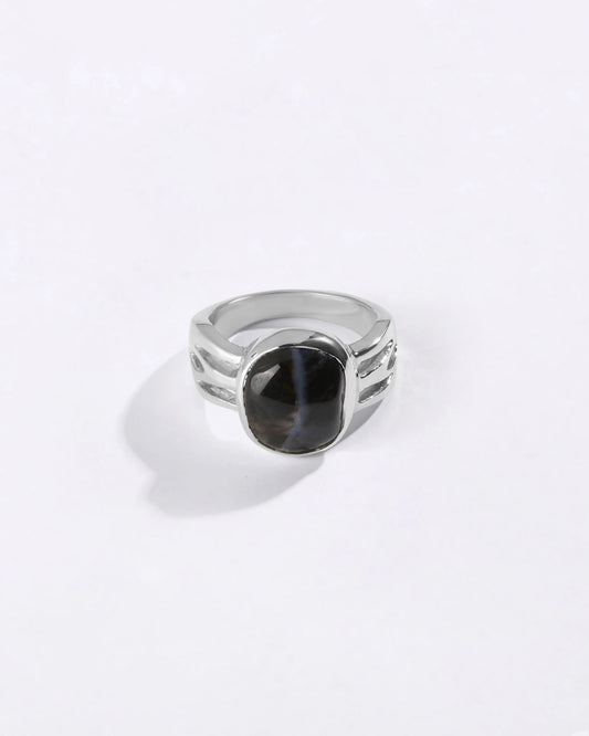 Elite Hakik (Agate) Ring in 925 Sterling Silver - Shakti