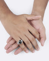 Exotic Hakik (Agate) Ring in 925 Sterling Silver - Shakti