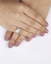 Heirloom Pearl (Moti) Ring in 925 Silver - Round Shakti
