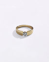 Hexagon Diamond Ring in Gold