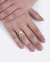 Hexagon Diamond Ring in Gold