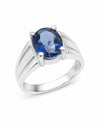 Statement Iolite (Neeli) Ring in 925 Sterling Silver - Urja