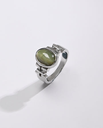 Exotic Cat’S Eye (Lehsunia) Ring in 925 Sterling Silver - Shakti