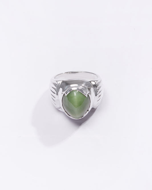 Emperor Cat's Eye (Lehsunia) Ring in 925 Sterling Silver - Nova Premium