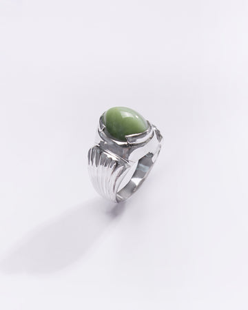 Emperor Cat's Eye (Lehsunia) Ring in 925 Sterling Silver - Nova Premium