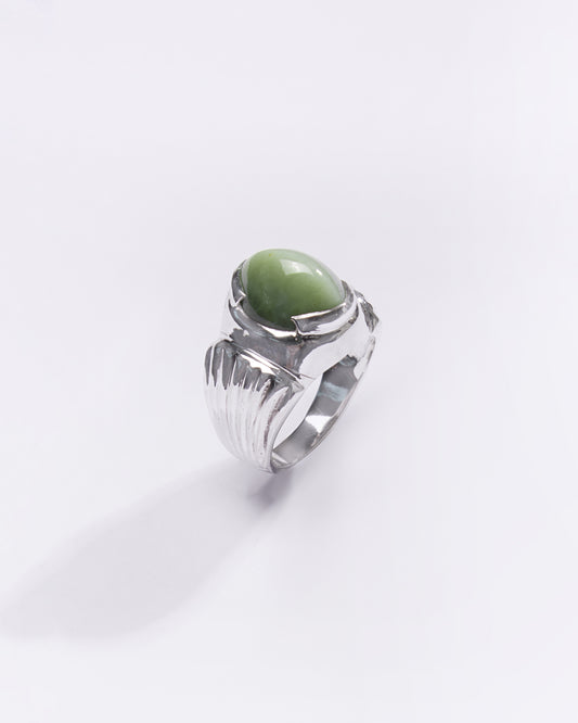 Emperor Cat's Eye (Lehsunia) Ring in 925 Sterling Silver - Nova Premium