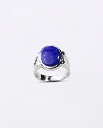 Statement Lapis Lazuli (Lajward) Ring in 925 Sterling Silver - Shakti