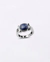 Deluxe Lapis Lazuli (Lajward) Ring in 925 Sterling Silver - Round Shakti