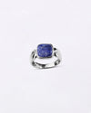 Eternal Lapis Lazuli (Lajward) Ring in 925 Sterling Silver - Cushion Shakti