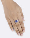 Eternal Lapis Lazuli (Lajward) Ring in 925 Sterling Silver - Cushion Shakti