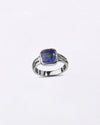 Luxe Lapis Lazuli (Lajward) Ring in 925 Sterling Silver - Cushion Shakti
