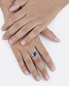 Luxe Lapis Lazuli (Lajward) Ring in 925 Sterling Silver - Cushion Shakti