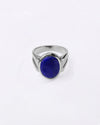 Statement Lapis Lazuli (Lajward) Ring in 925 Sterling Silver - Shakti