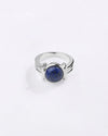 Deluxe Lapis Lazuli (Lajward) Ring in 925 Sterling Silver - Round Shakti