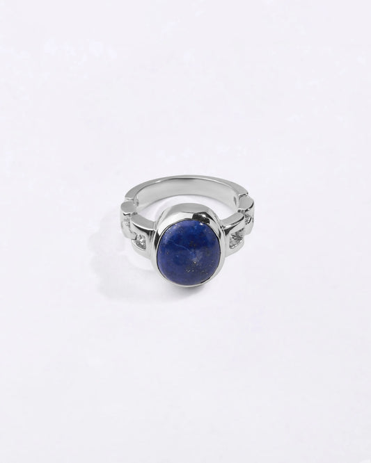 Rolex Lapis Lazuli (Lajward) Ring in 925 Sterling Silver - Shakti