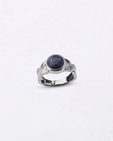Celestial Lapis Lazuli (Lajward) Ring in 925 Sterling Silver - Shakti