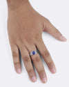 Vintage Lapis Lazuli (Lajward) Ring in 925 Sterling Silver - Round Shakti