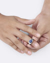 Deluxe Lapis Lazuli (Lajward) Ring in 925 Sterling Silver - Round Shakti