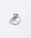 Modern Pearl (Moti) Ring in 925 Silver - Round Shakti