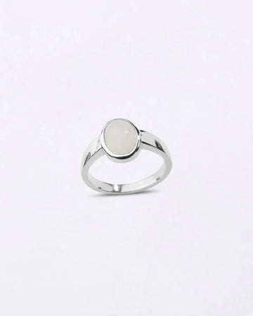 Natural Moonstone Ring in 925 Sterling Silver - Shakti