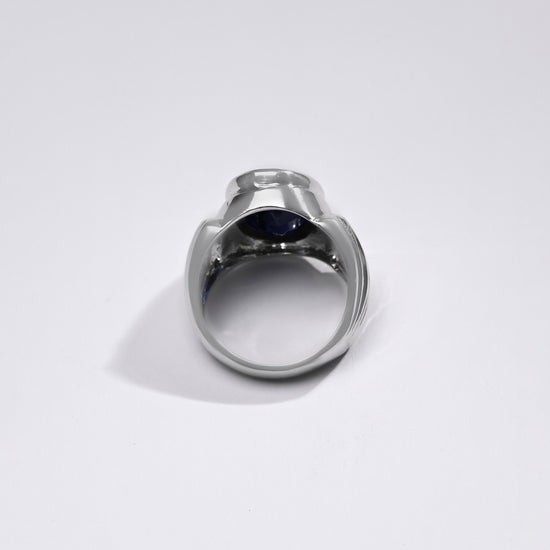 Premium Blue Sapphire (Neelam) Ring in 925 Silver - #1238B - Myra