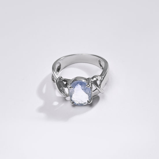 Premium Blue Sapphire (Neelam) Ring in 925 Silver - #1210N4 - Myra