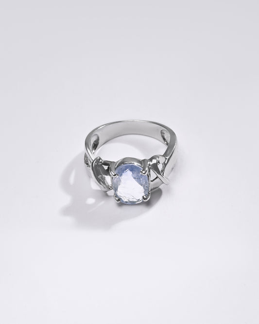 Premium Blue Sapphire (Neelam) Ring in 925 Silver - #1210N4 - Myra