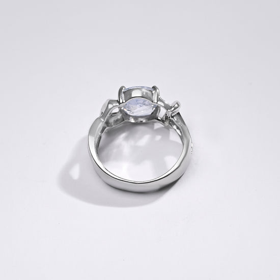 Premium Blue Sapphire (Neelam) Ring in 925 Silver - #1210N4 - Myra